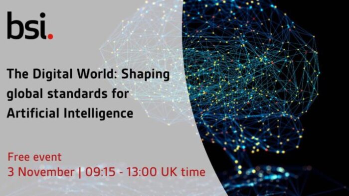 Image with text: The Digital World:, shaping global standards for Artificial Intelligence