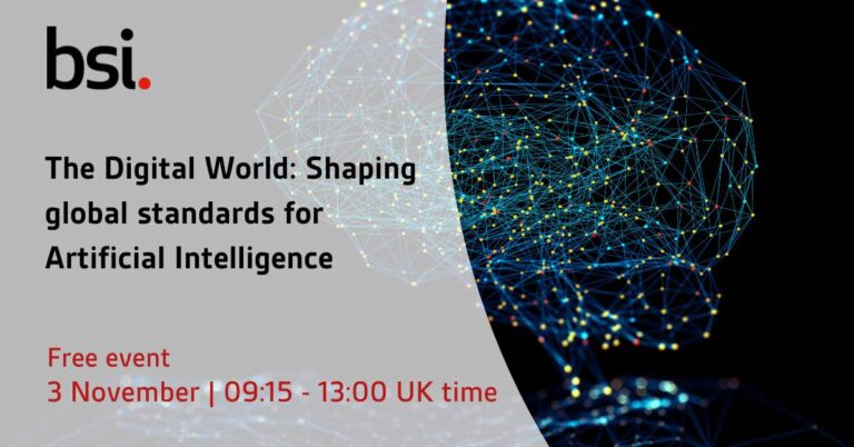 Image with text: The Digital World:, shaping global standards for Artificial Intelligence