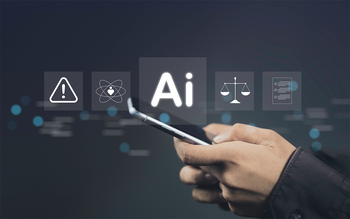 A representative image showing intersection of AI and law.