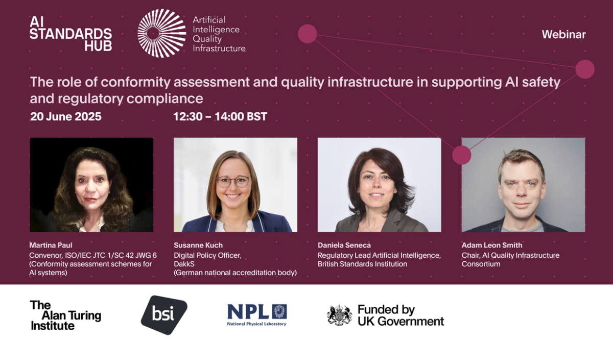 Upcoming event: The role of conformity assessment and quality infrastructure in supporting AI safety and regulatory compliance  