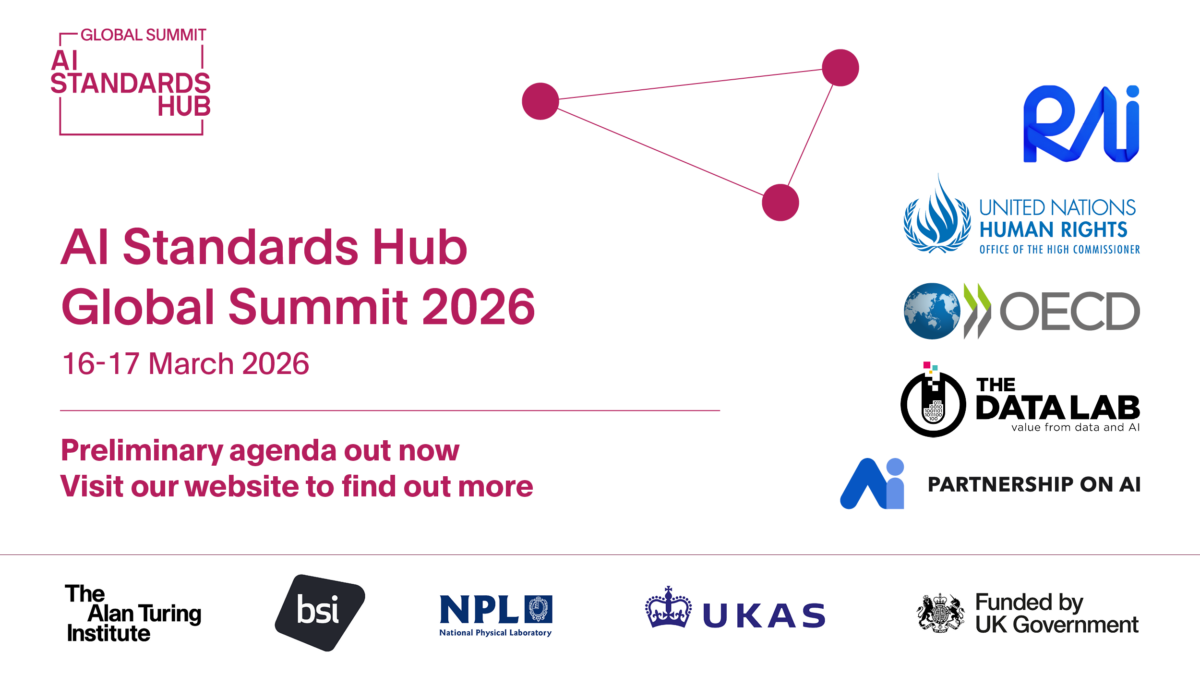 AI Standards Hub Global Summit: Preliminary agenda and speakers
